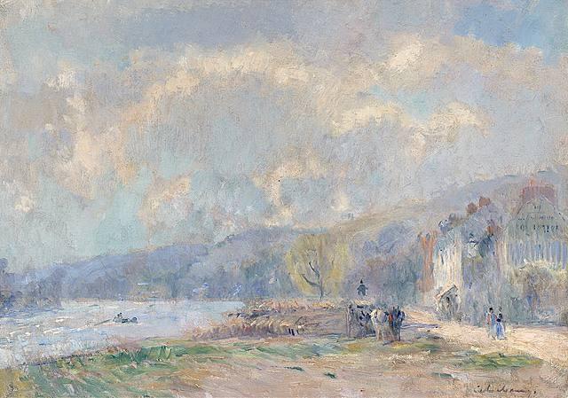 La Seine À Croisset En Été, Près De Rouen — Albert-charles Lebourg