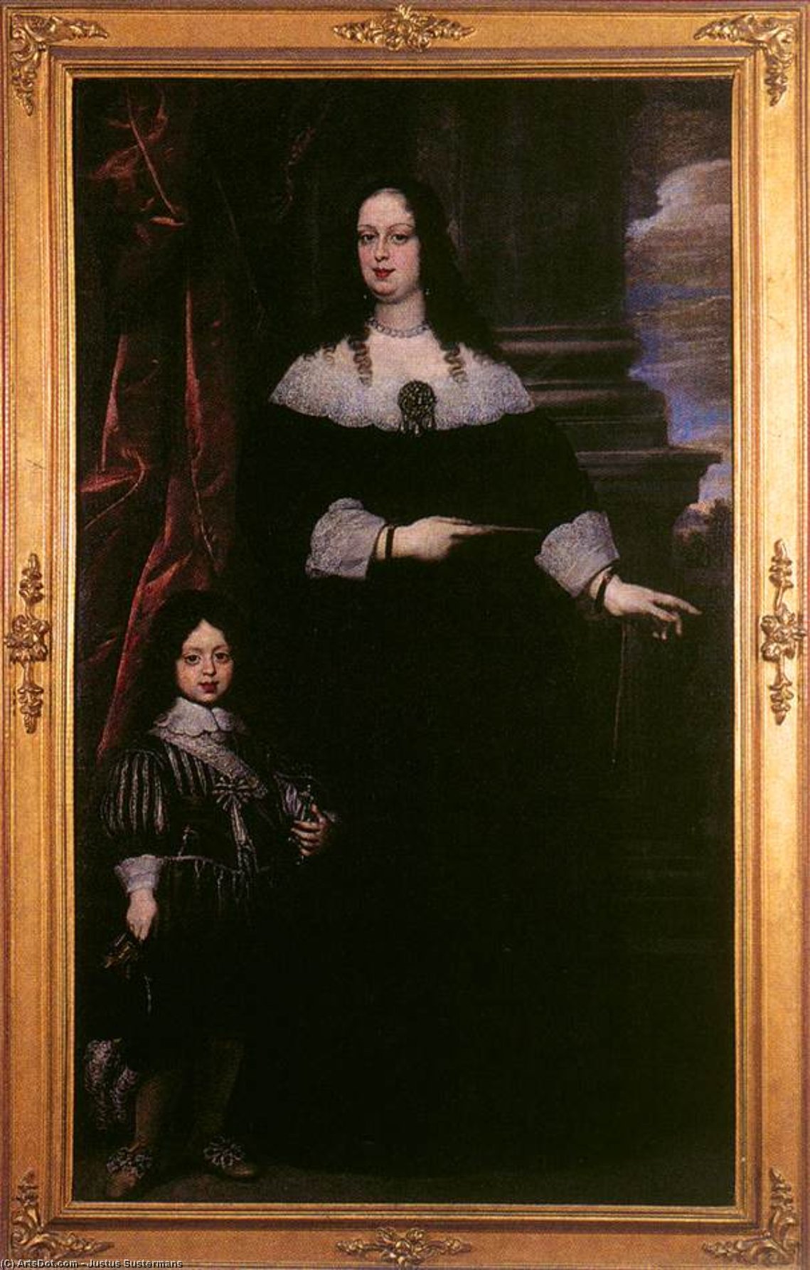 Portrait Of Vittoria Della Rovere And Cosimo Iii As A Child — Justus Sustermans