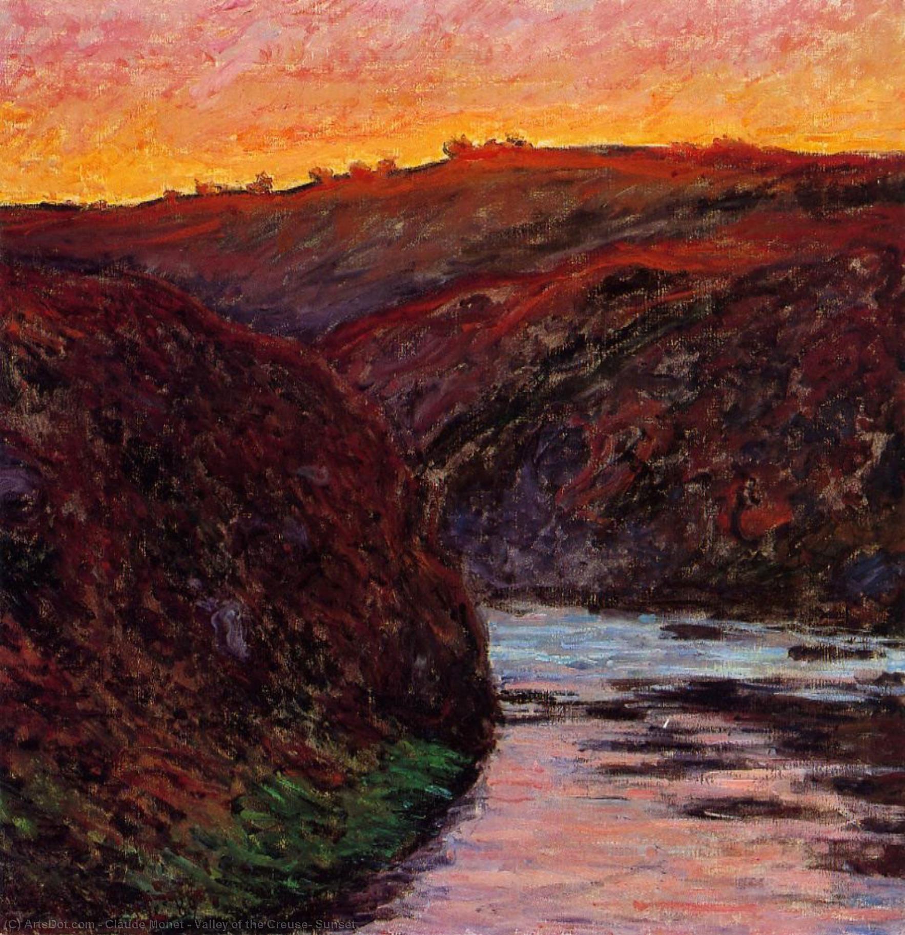 Valley Of The Creuse, Sunset — Claude Monet