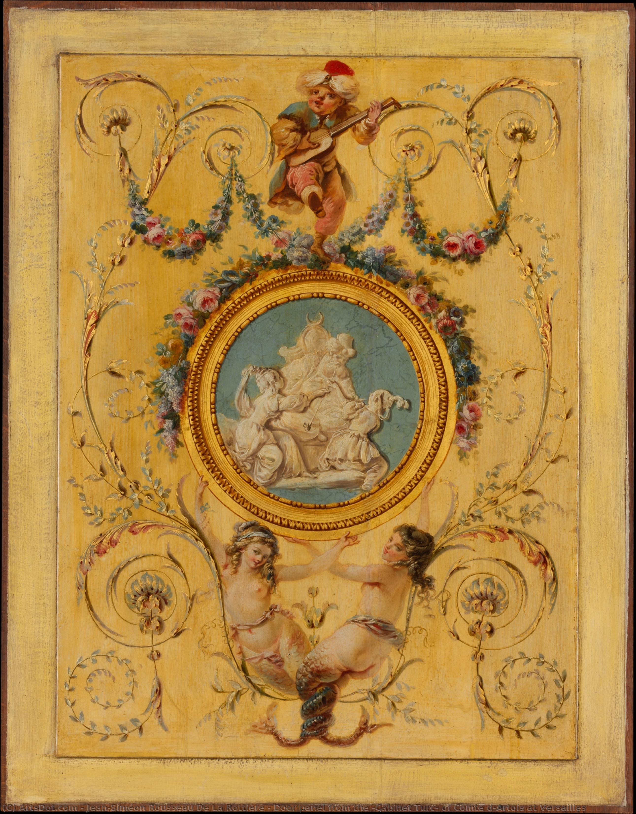 Door Panel From The "cabinet Turc" Of Comte D'artois At Versailles — Jean-siméon Rousseau De La Rottière