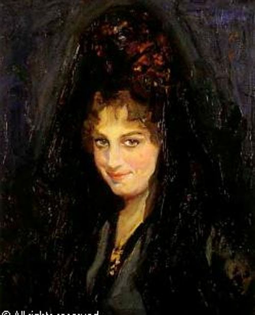 Mujer Con Mantilla — Francisco Pons Arnau