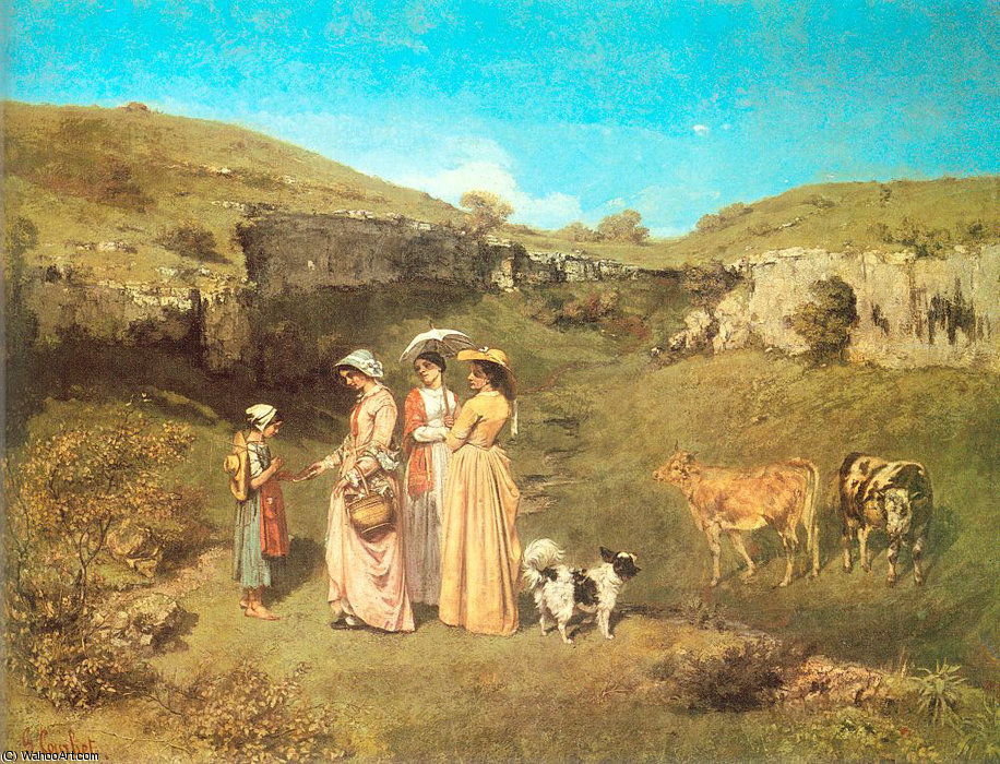 The Young Ladies Of The Village — Gustav Кјорбе