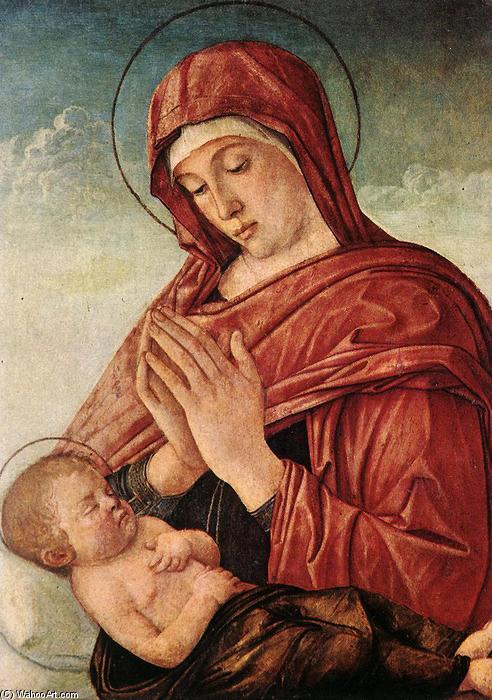 Madonna Bei Der Anbetung Des Schlafenden Kindes — Giovanni Bellini (giambellino)