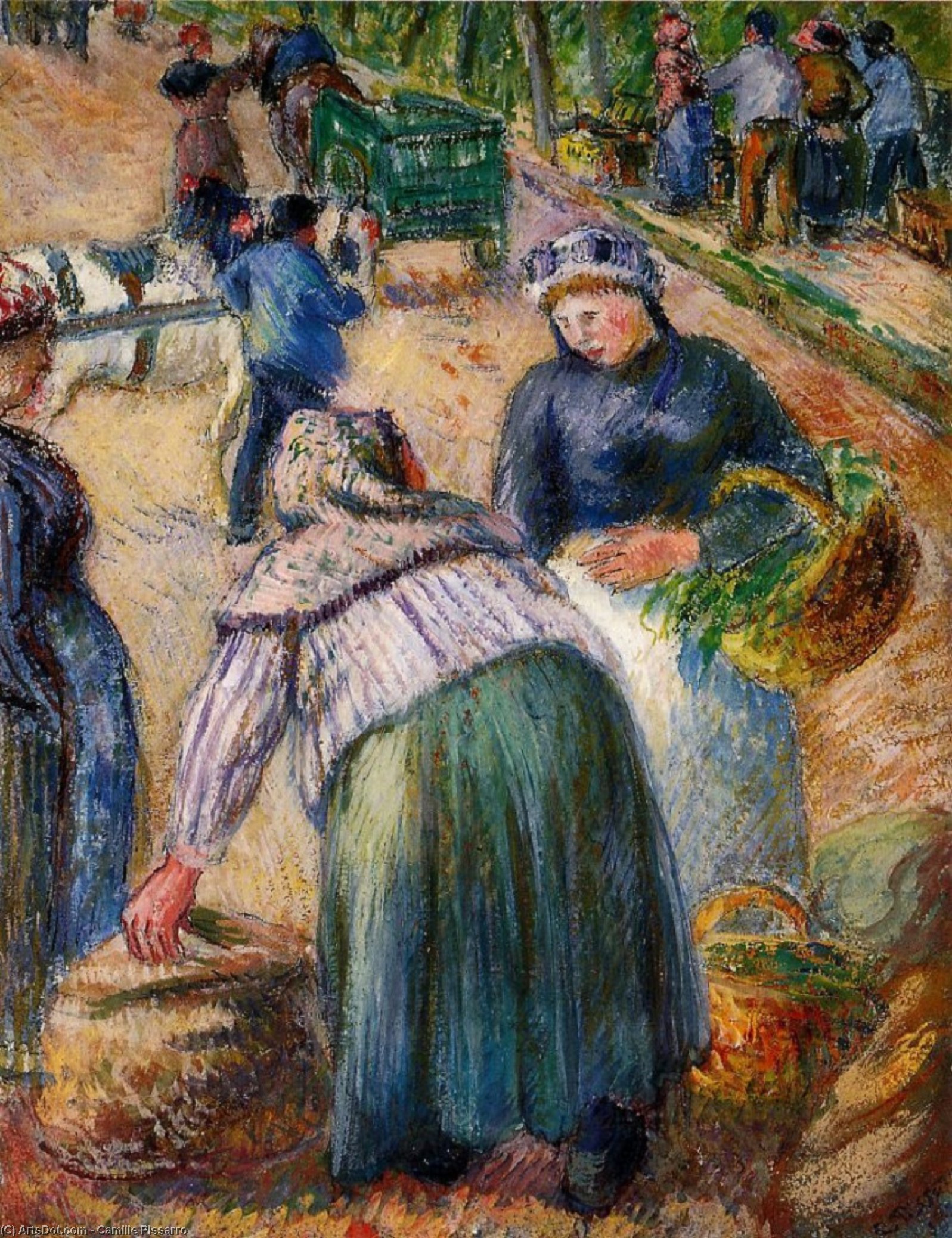 Potato Market, Boulevard Des Fosses, Pontoise — Camille Pissarro