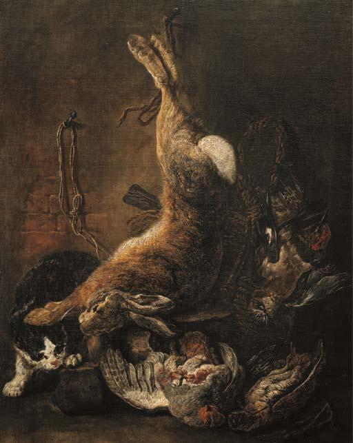 A Hare, Pigeons And Other Game With A Cat — Jan Fyt (joannes Fijt)