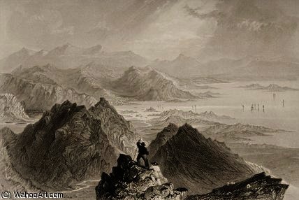 View Of Bantry Bay From Sugarloaf Mountain — William Henry Bartlett