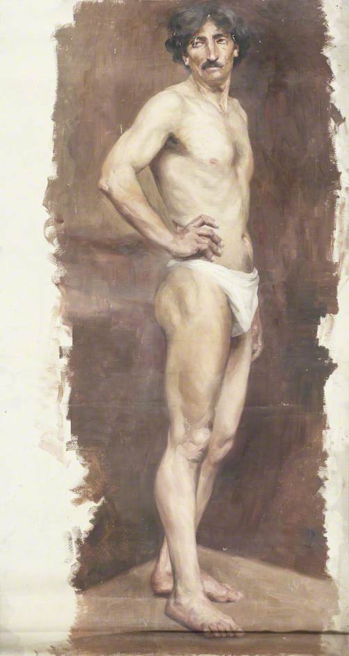 Study Of A Semi Nude Male — Beryl Fowler