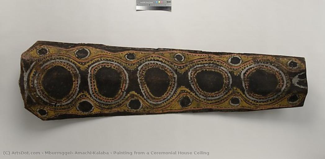 Painting From A Ceremonial House Ceiling — Mburrnggei, Amachi-kalaba