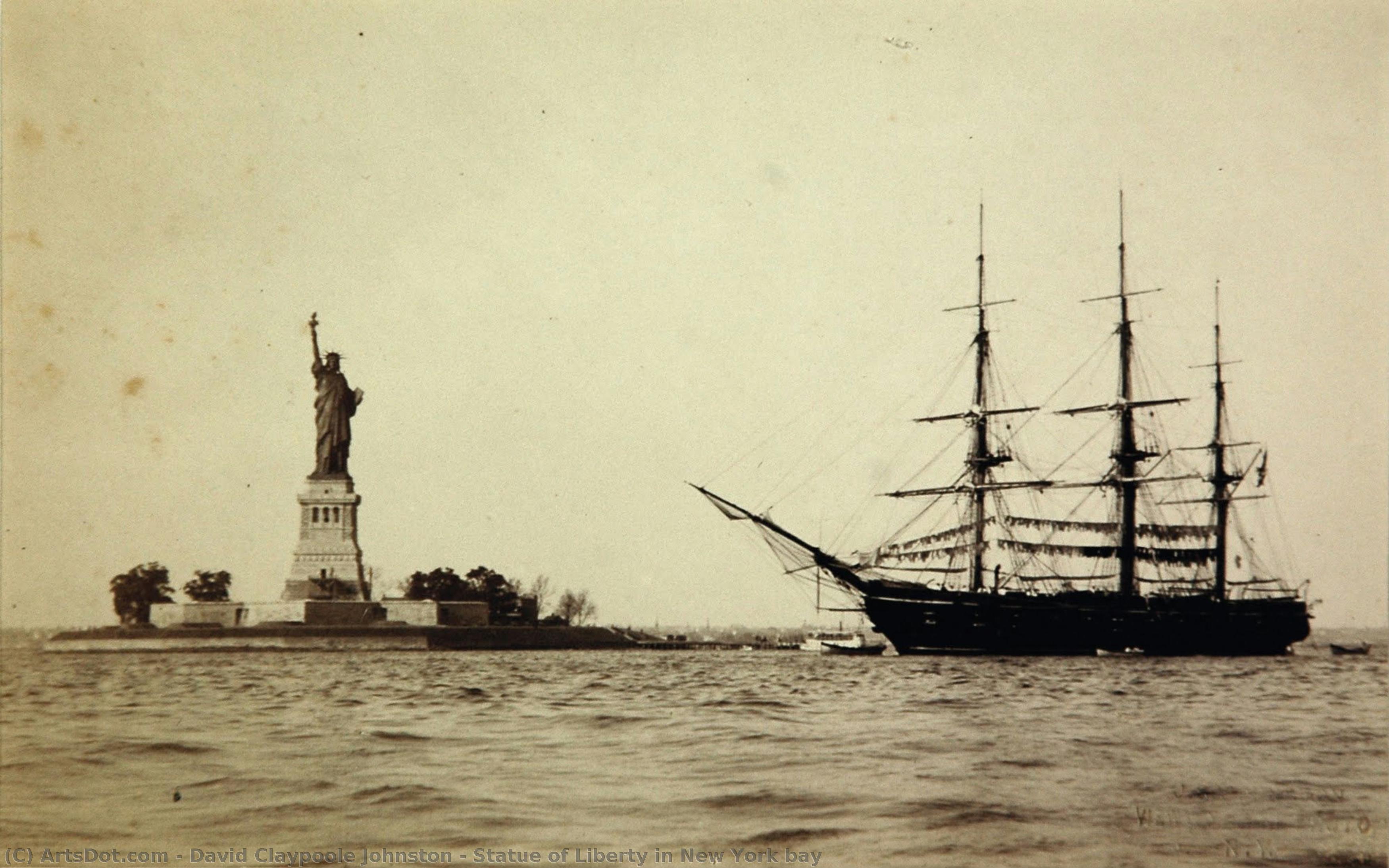 Statue Of Liberty In New York Bay — David Claypoole Johnston
