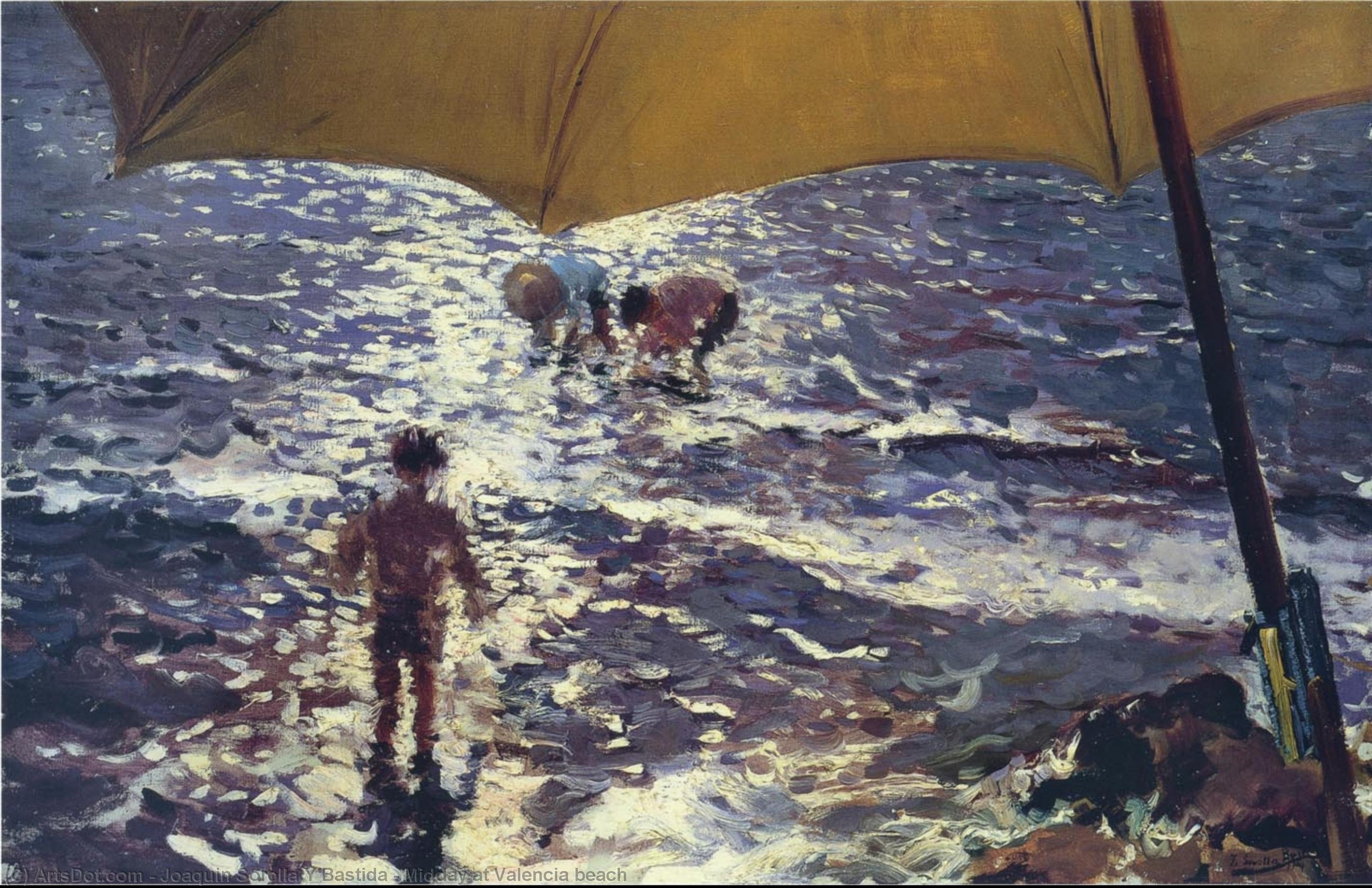 Midday At Valencia Beach — Joaquín Sorolla Y Bastida