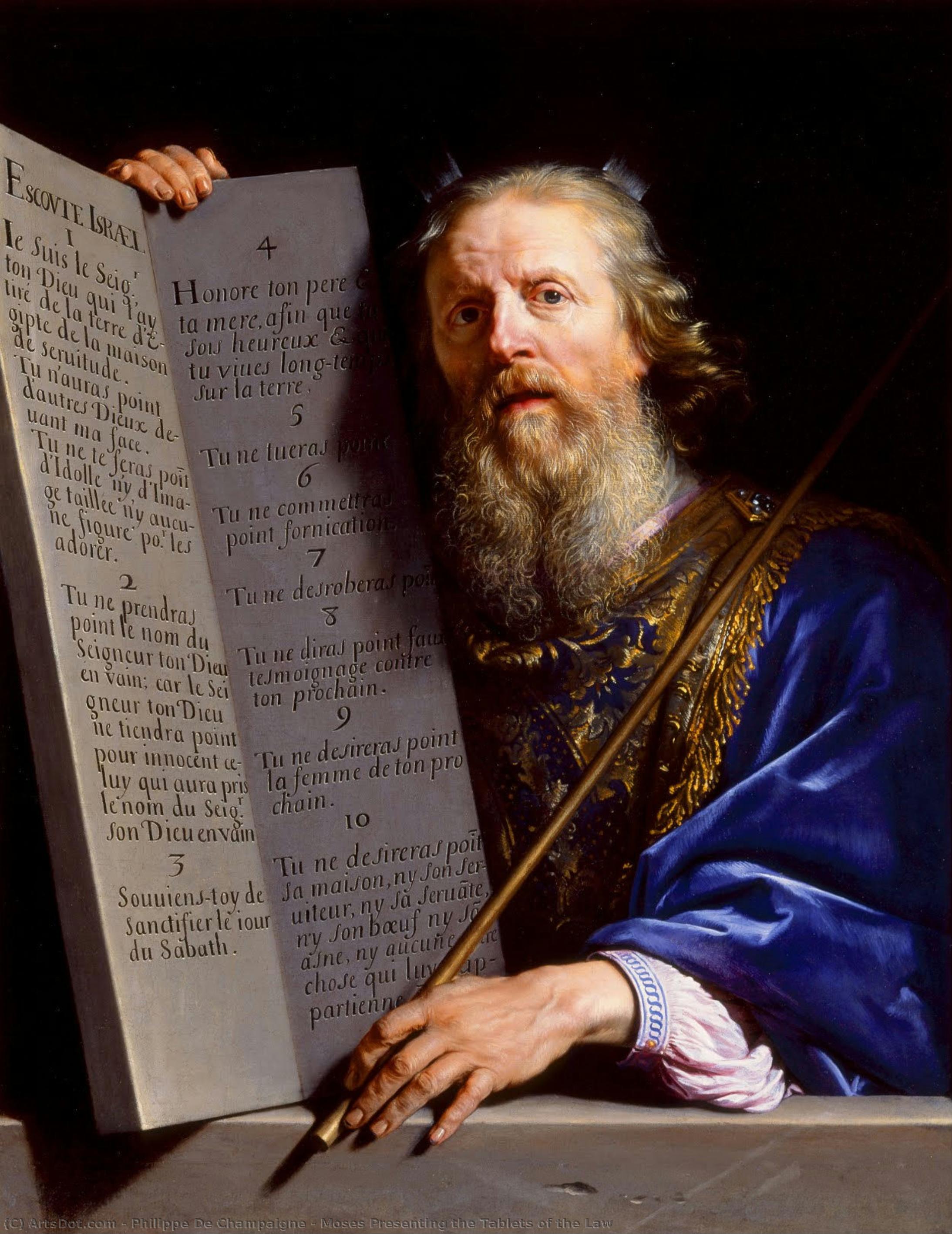 Moses Presenting The Tablets Of The Law — Philippe De Champaigne