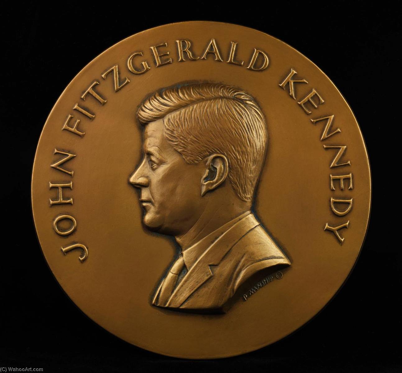 John F. Kennedy Inaugural Medal (galvano Of Obverse) — Paul Manship