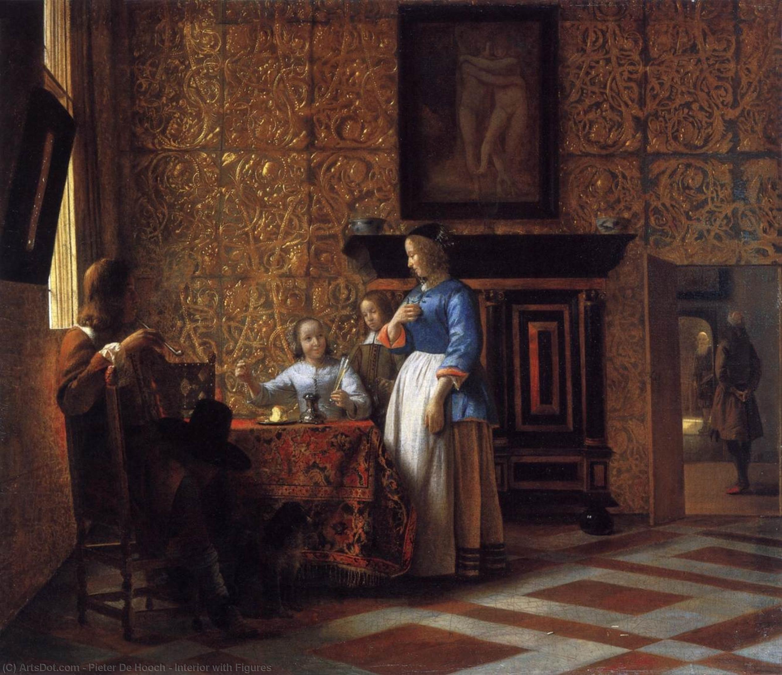Interior With Figures — Питер Де Хёх