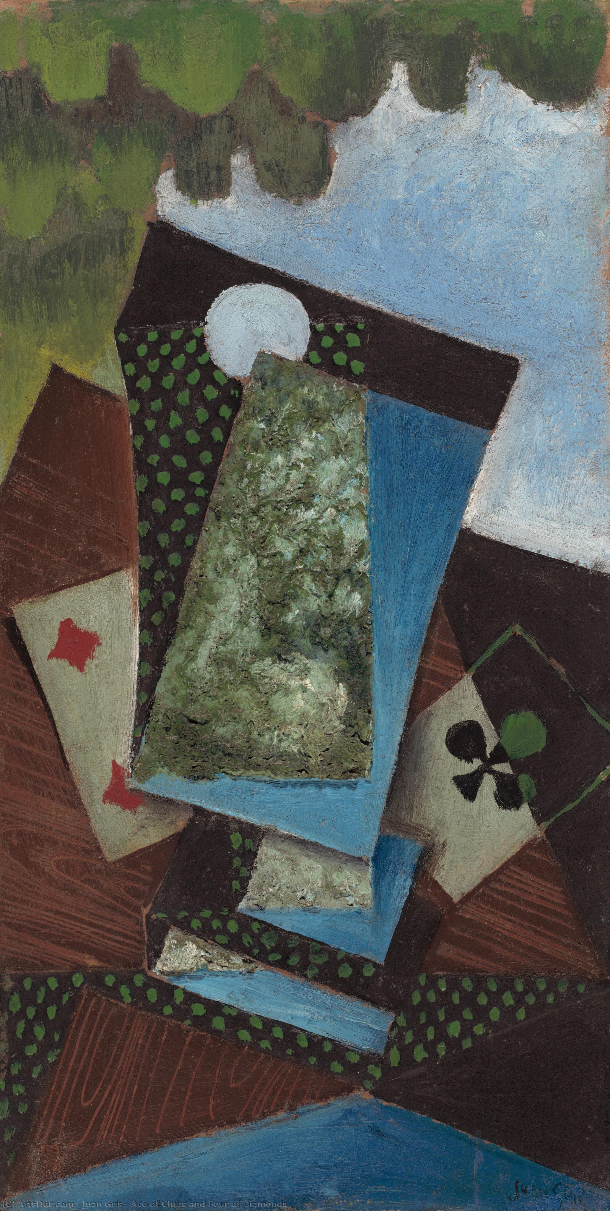 Ace Of Clubs And Four Of Diamonds — Juan Gris