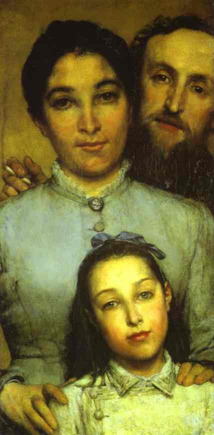 Dalou, His Wife And His Daughter — Lourens Alma Tadema