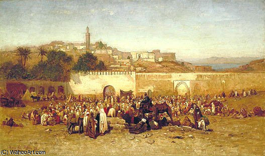 Market Day Outside The Walls Of Tangier — Louis Comfort Tiffany