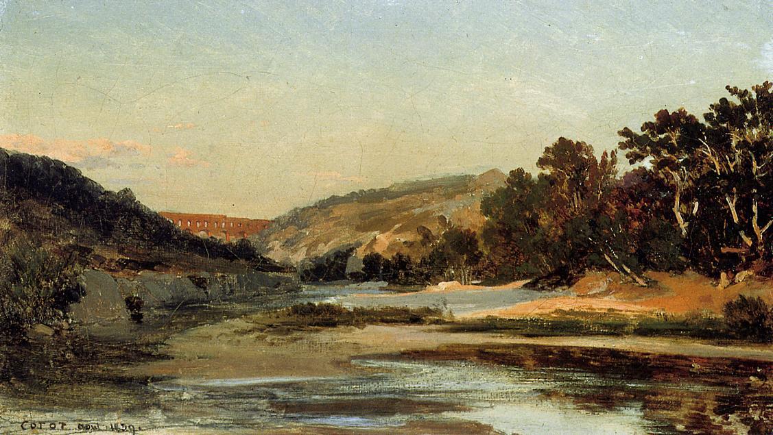 The Aqueduct In The Valley — カミーユ・コロー