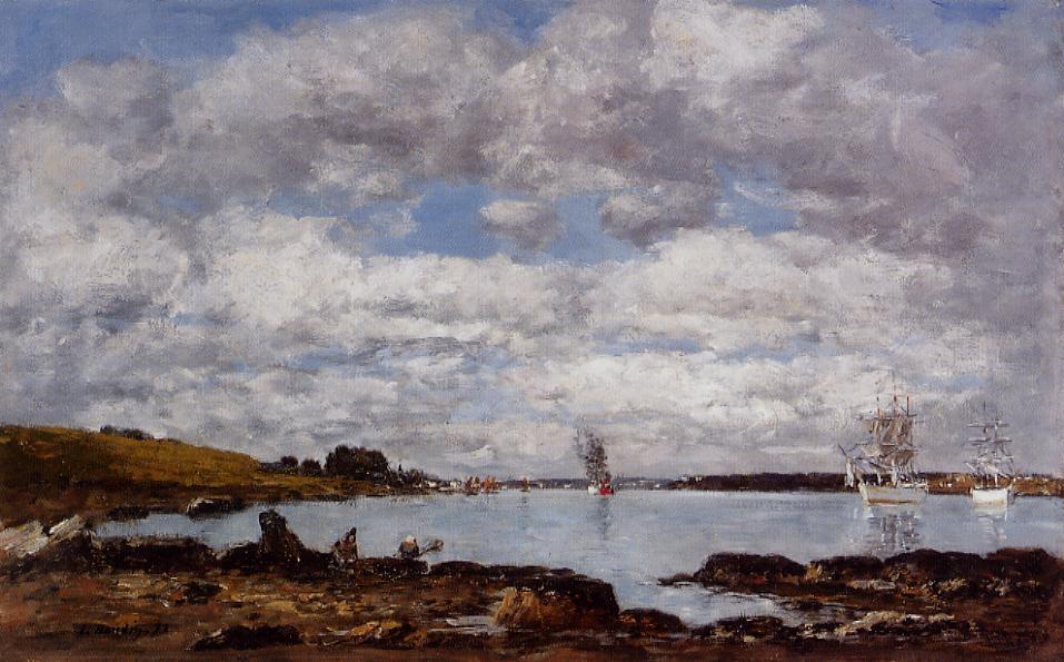 Kerhorl, The Bay, Mouth Of The River Landerneau — Eugène Ludović Boudin