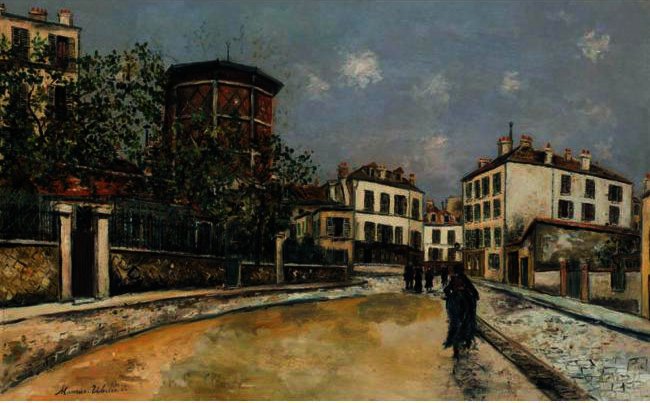 Old Reservoir From Montmartre, Jean-baptiste Clement Square — Maurice Utrillo
