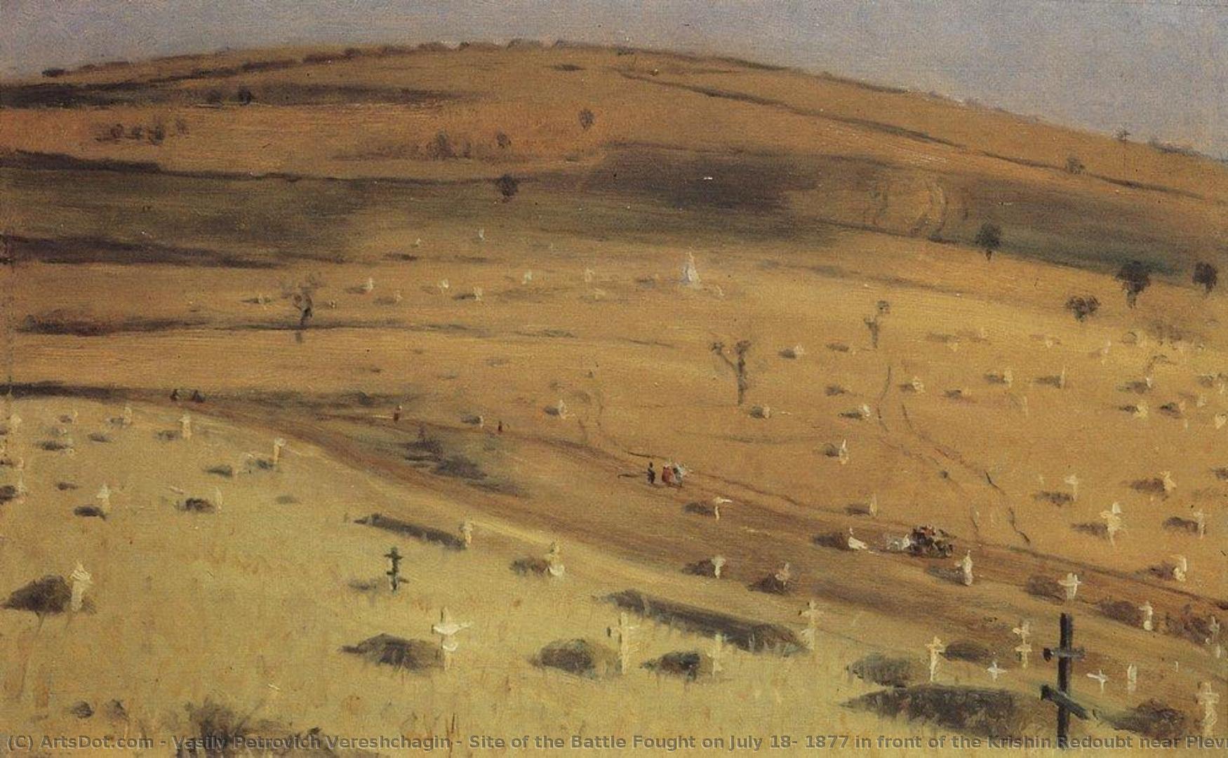 Site Of The Battle Fought On July 18, 1877 In Front Of The Krishin Redoubt Near Plevna — Vasily Petrovich Vereshchagin