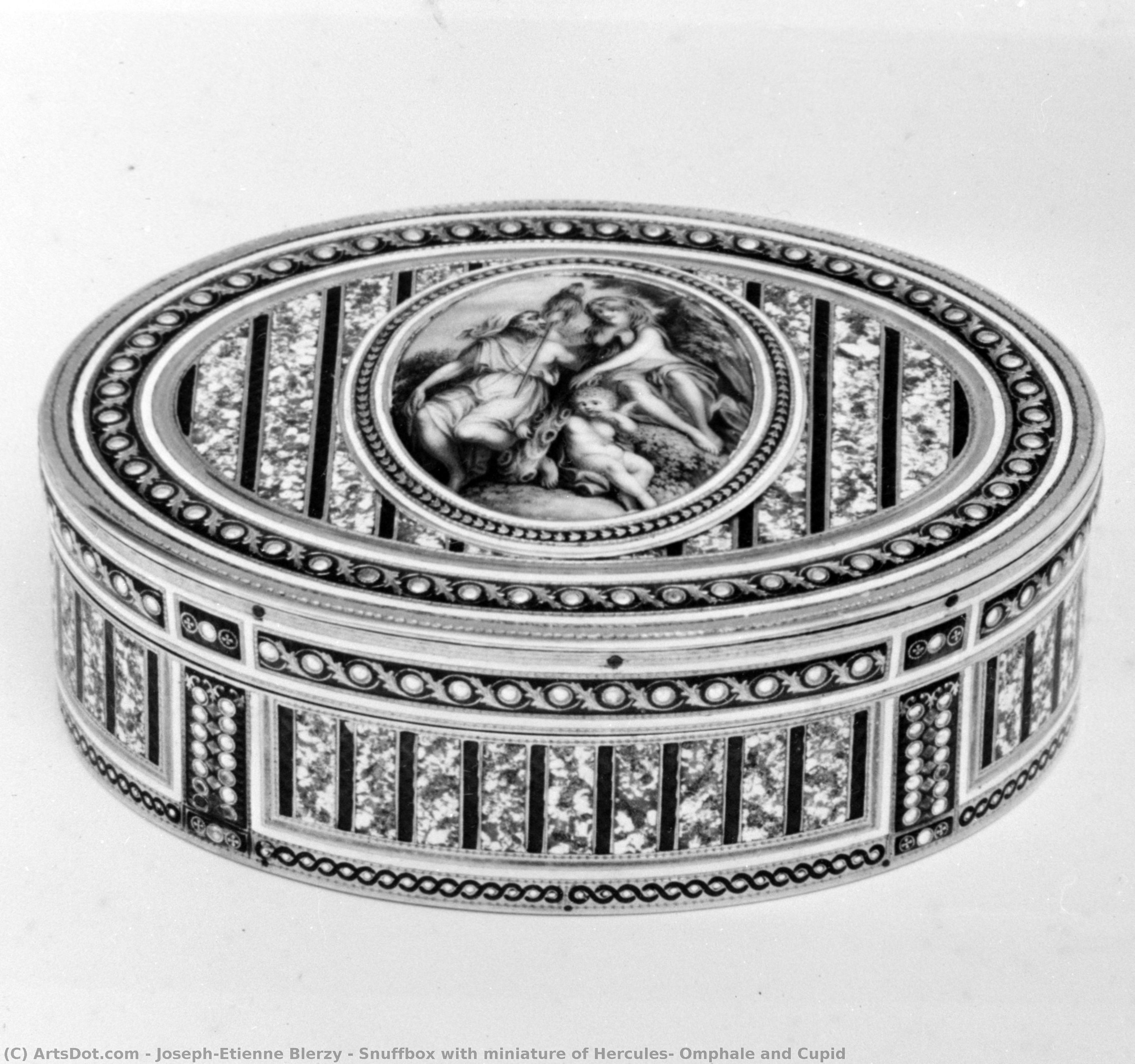 Snuffbox With Miniature Of Hercules, Omphale And Cupid — Joseph-étienne Blerzy
