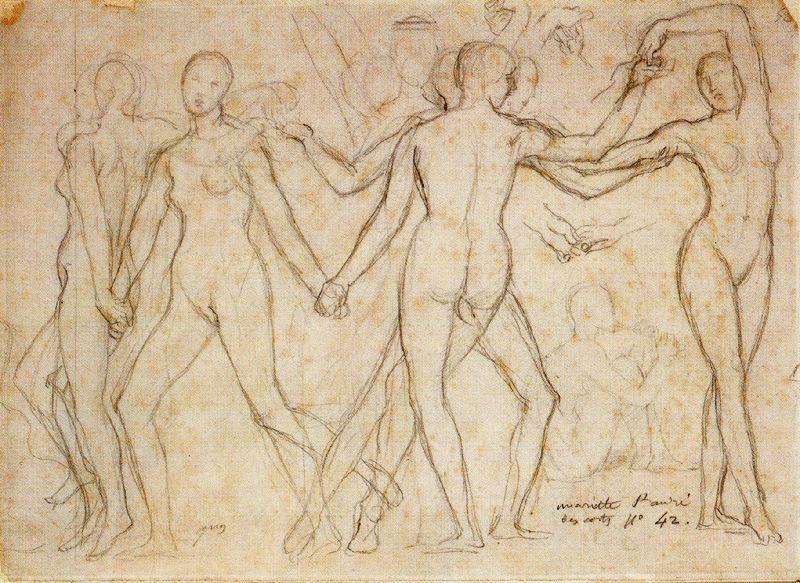 The Dancers (study For The Golden Age) — Jean-auguste-dominique Ingres