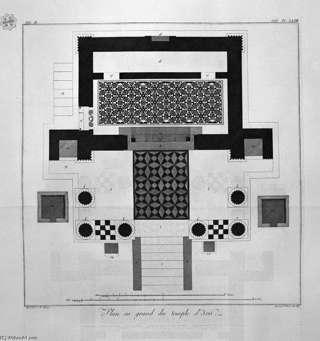 Floor Plan For The Great Temple Of Isis — Giovanni Battista Piranesi
