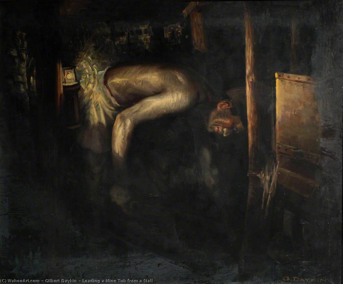Loading A Mine Tub From A Stall — Gilbert Daykin