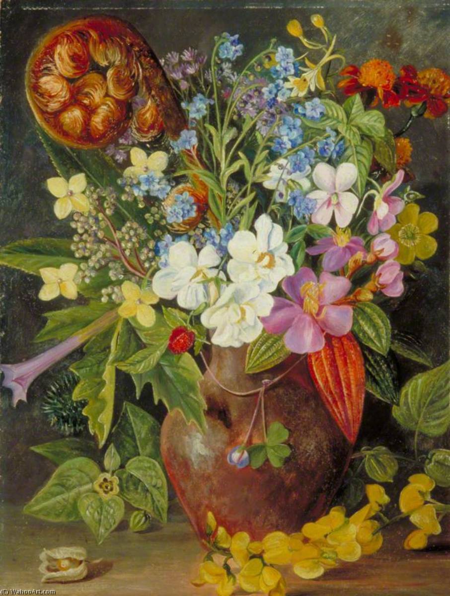 Group Of Wild Flowers Of Java, From Tosari — Marianne North