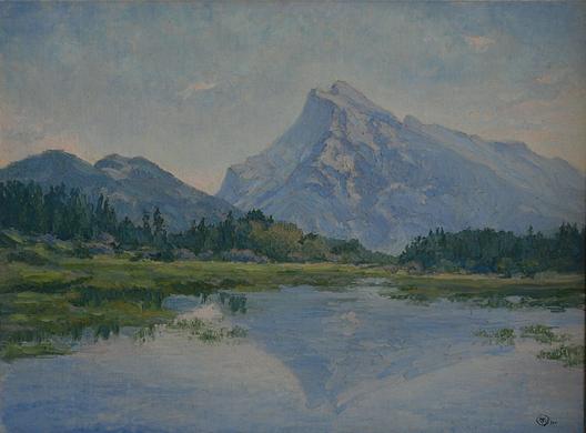 Moose Haven On Vermillion Lakes, (painting) — Mary Agnes Yerkes