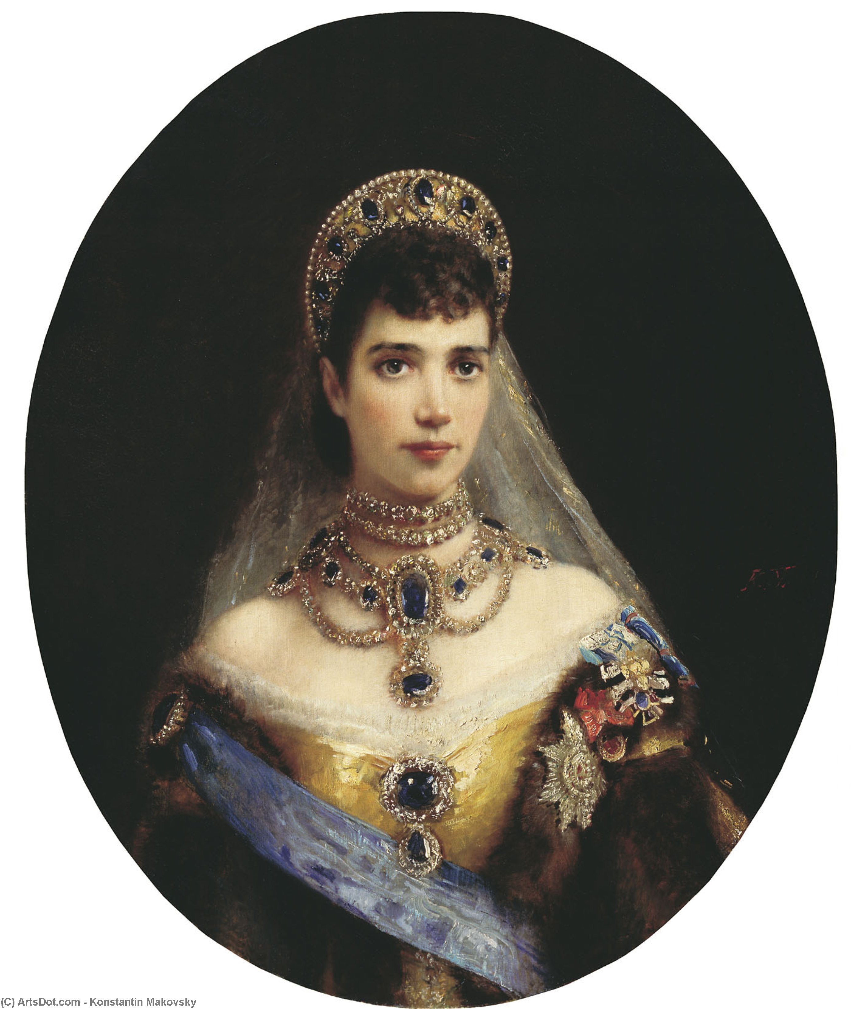 Portrait Of Maria Feodorovna (dagmar Of Denmark) — Konstantin Jegorowitsch Makowski