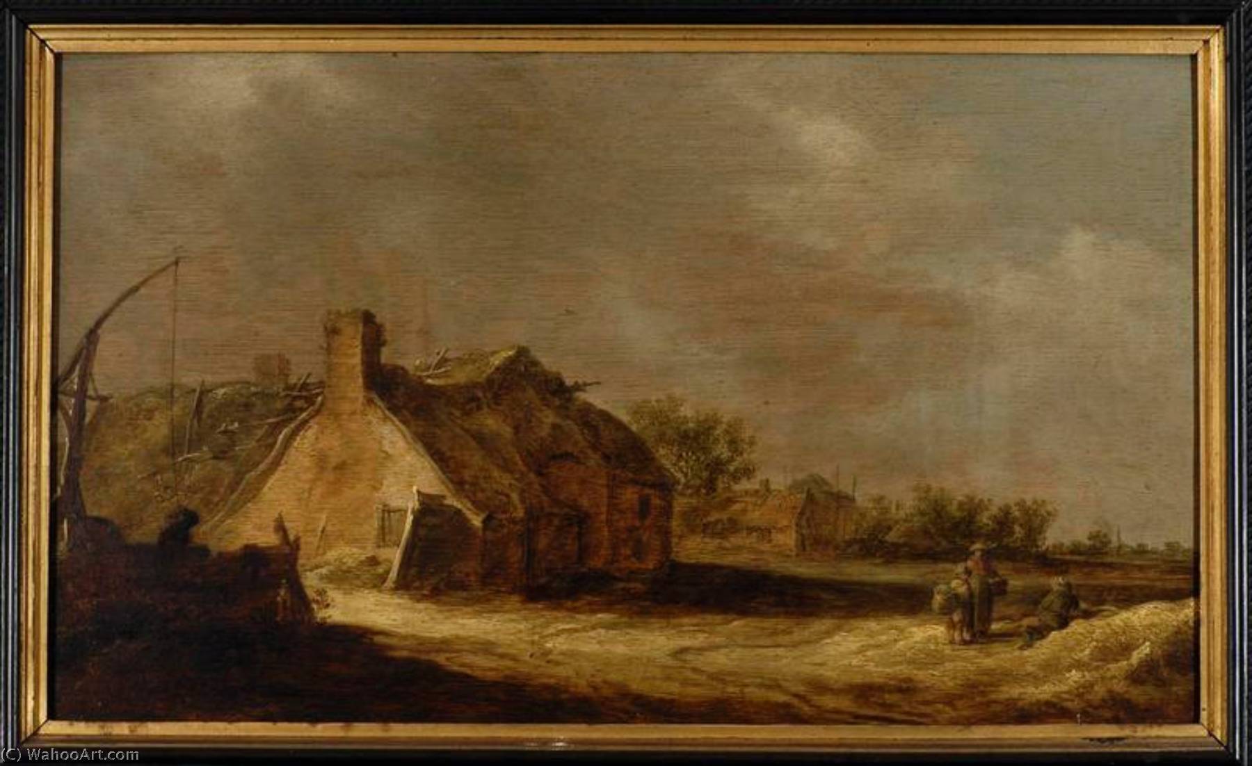 Paysage Aux Chaumières Paysage Avec Maisons (autre Titre) — Jan Josephszoon Van Goyen