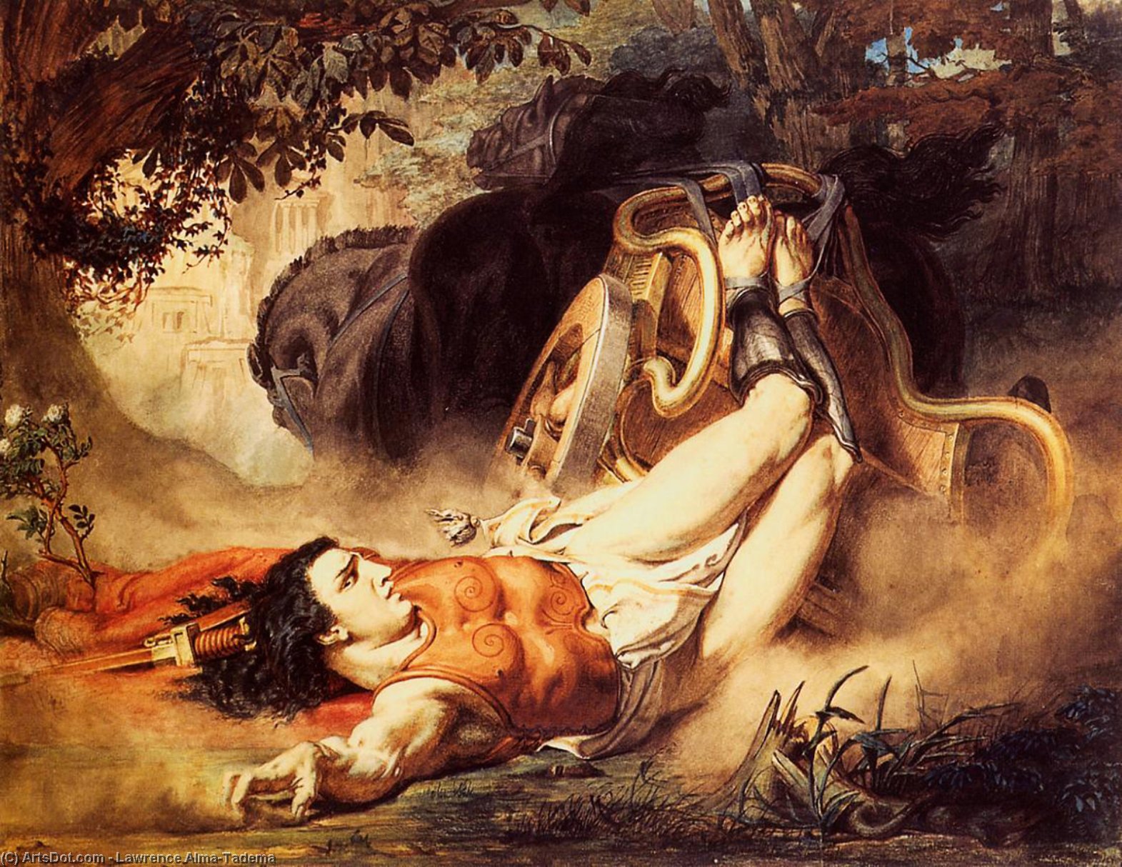 The Death Of Hippolytus — Lourens Alma Tadema