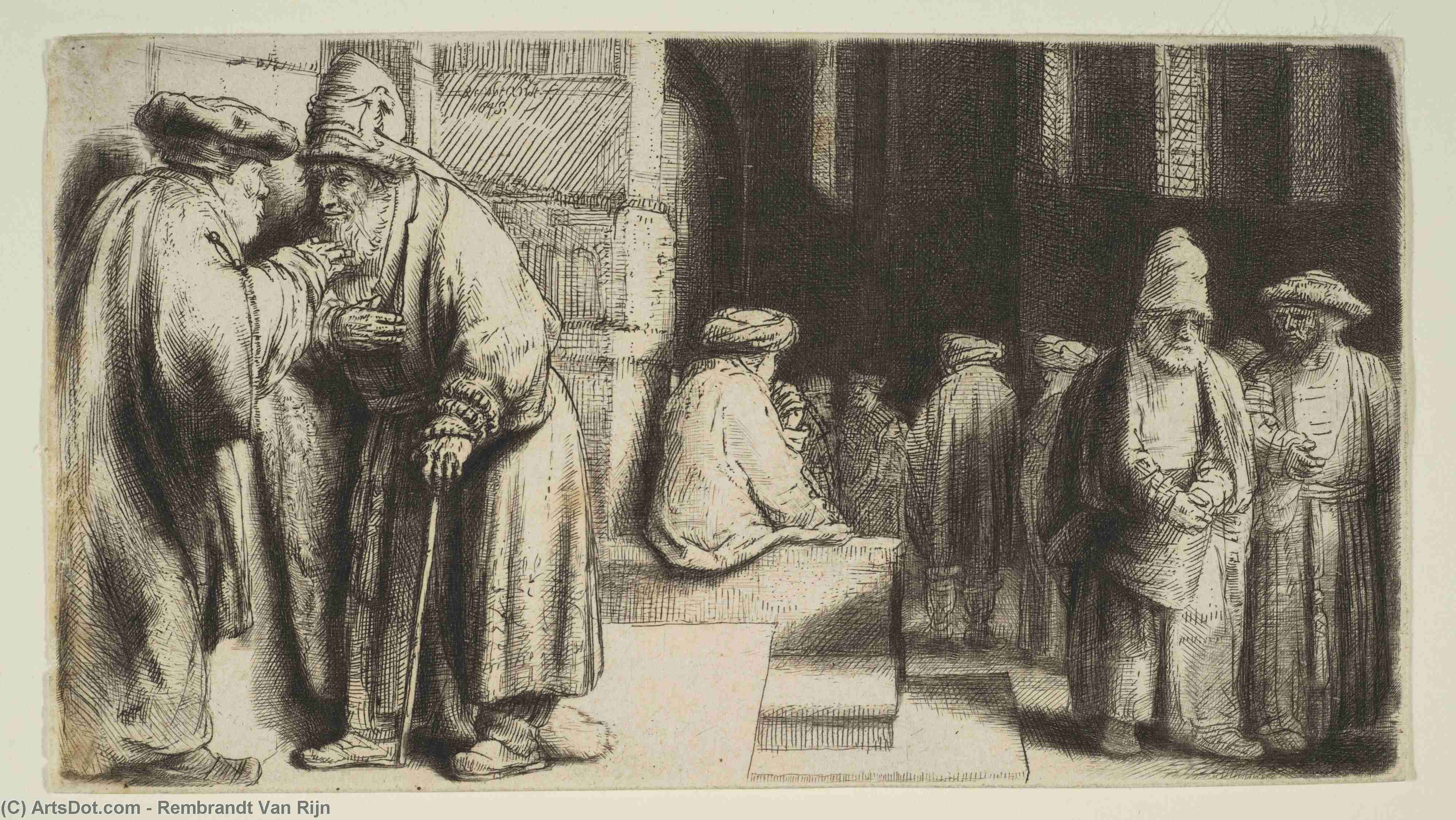 A Jew's Synagogue — Rembrandt Van Rijn