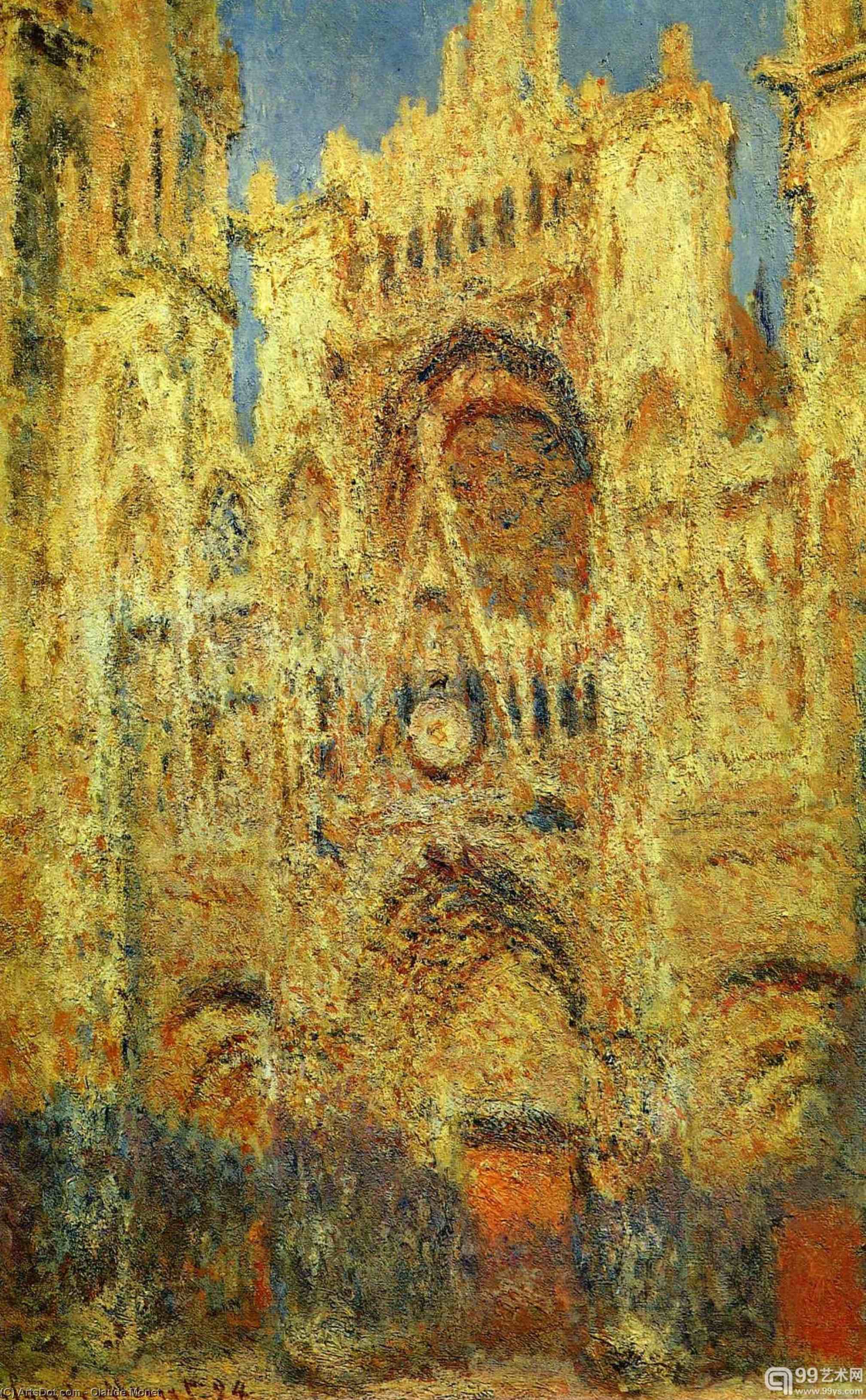 La Catedral De Rouen Al Atardecer — Claude Monet