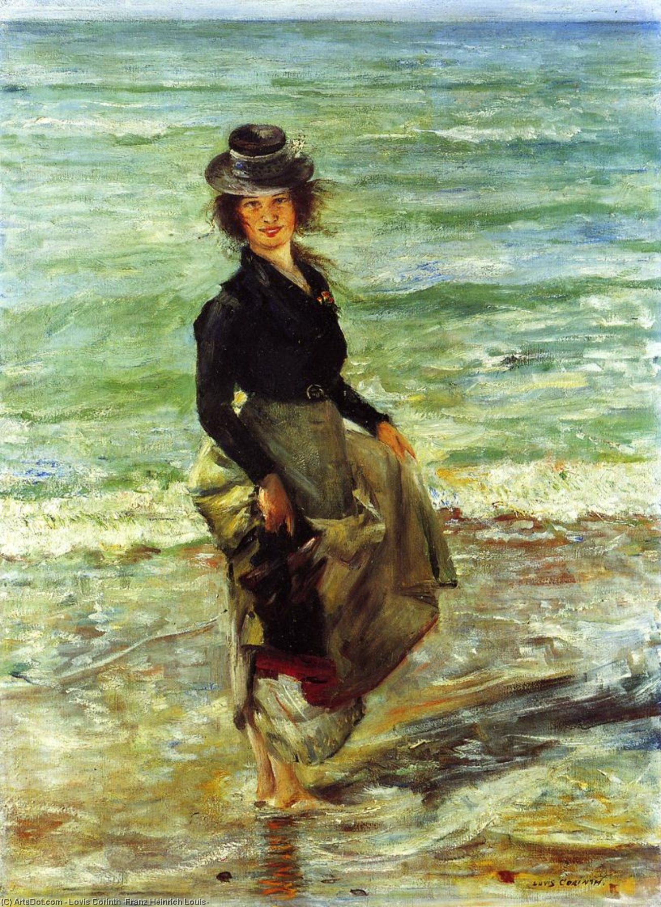 Paddel-petermannchen (also Known As Charlotte Berend Paddling) — Lovis Corinth