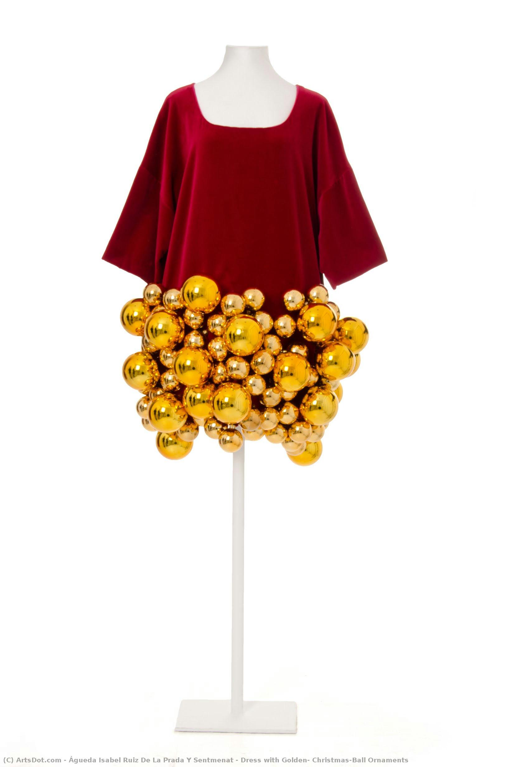 Dress With Golden, Christmas-ball Ornaments — Águeda Isabel Ruiz De La Prada Y Sentmenat