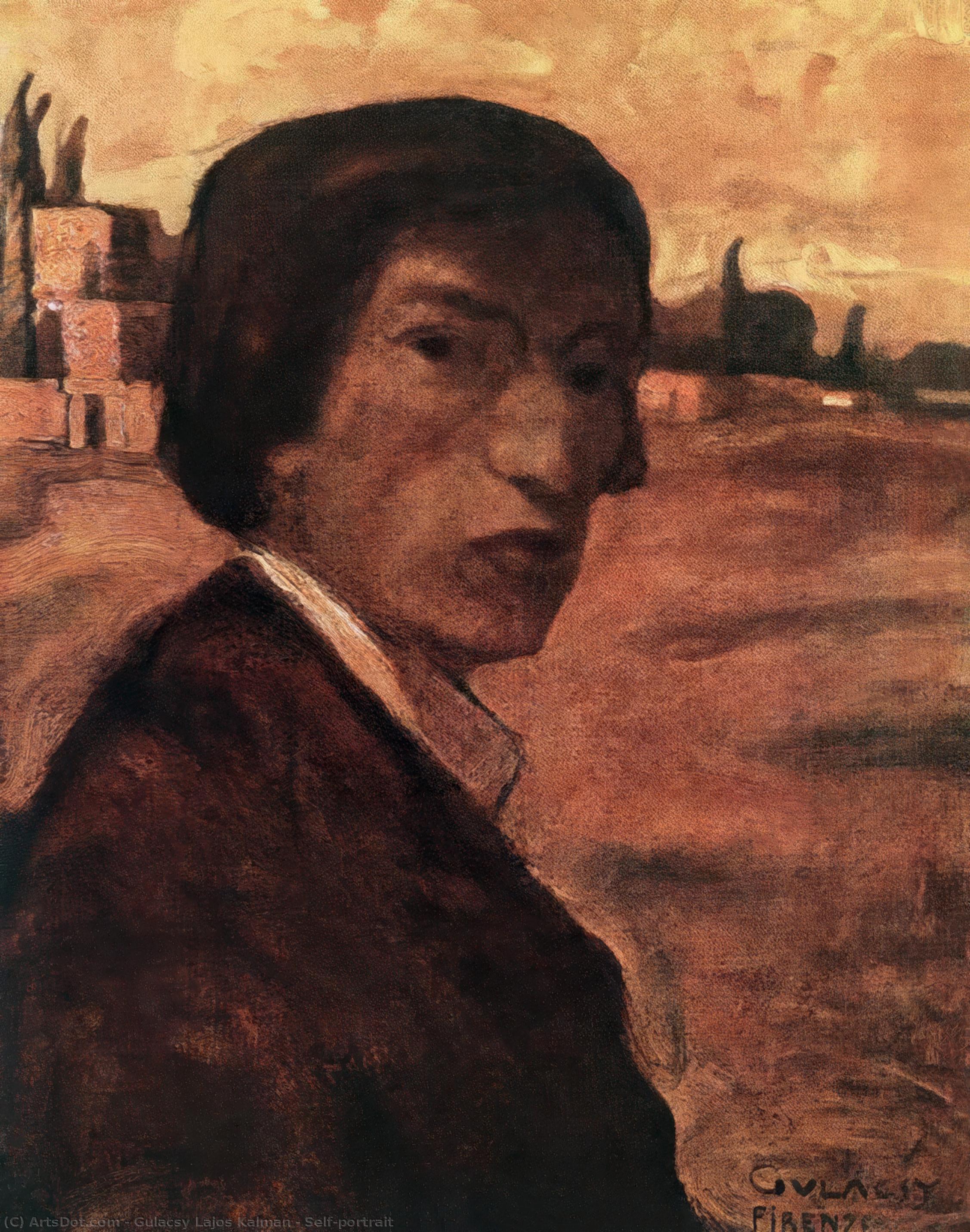 Self-portrait — Lajos Gulacsy Kalman