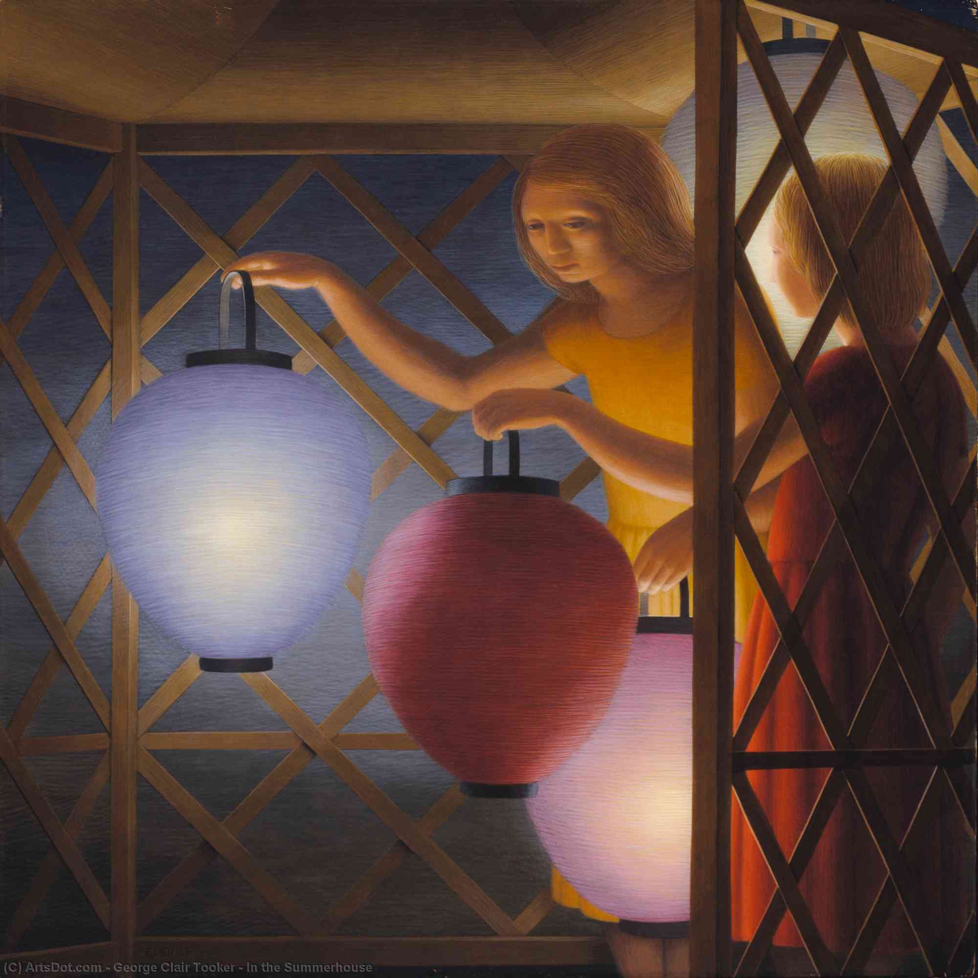 In The Summerhouse — George Clair Tooker