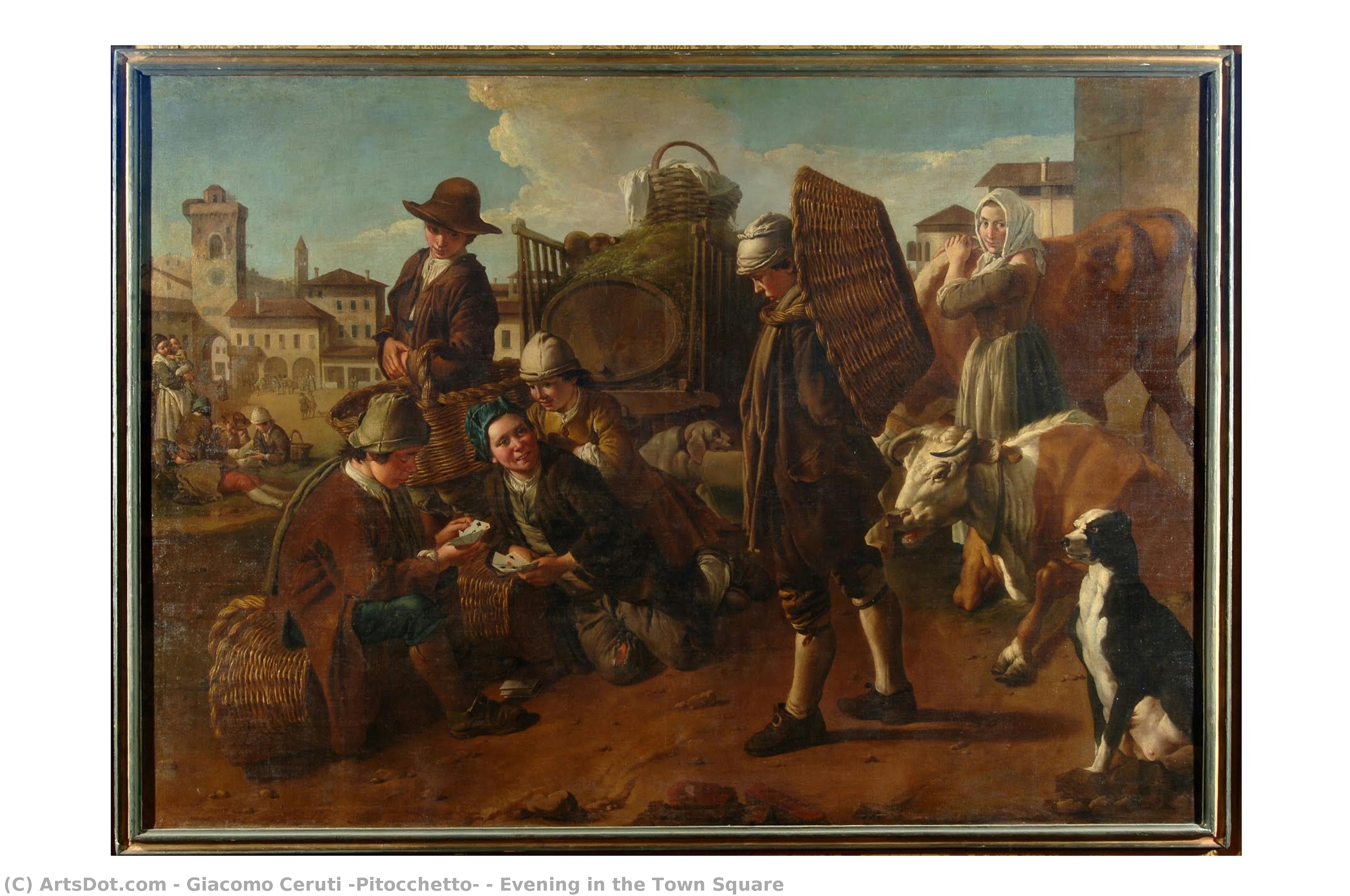 Evening In The Town Square — Giacomo Ceruti (pitocchetto)