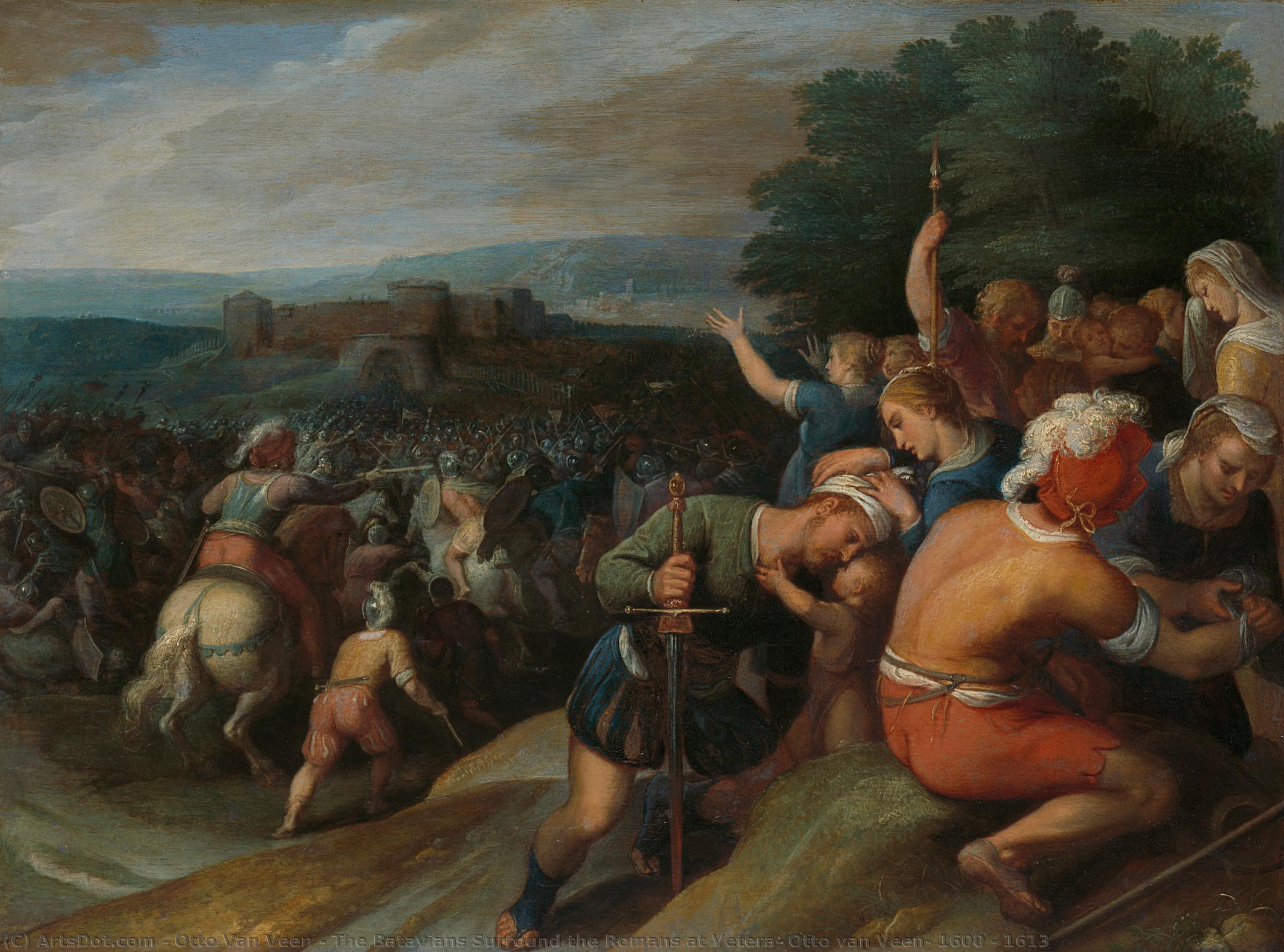 The Batavians Surround The Romans At Vetera, Otto Van Veen, 1600 - 1613 — Otto Van Veen