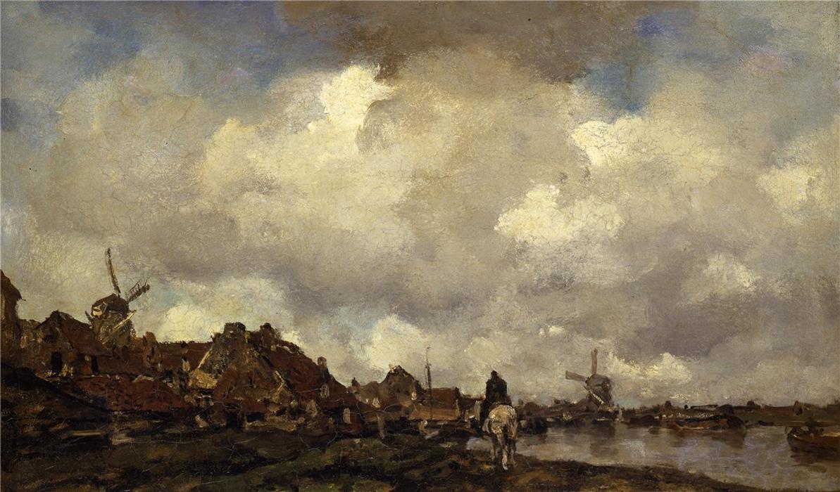 Dorpsgezicht Bij Schiedam — Jacob Henricus Maris