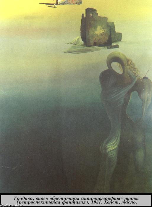 Gradiva Findet Die Anthropomorphen Ruinen — Salvador Dalí
