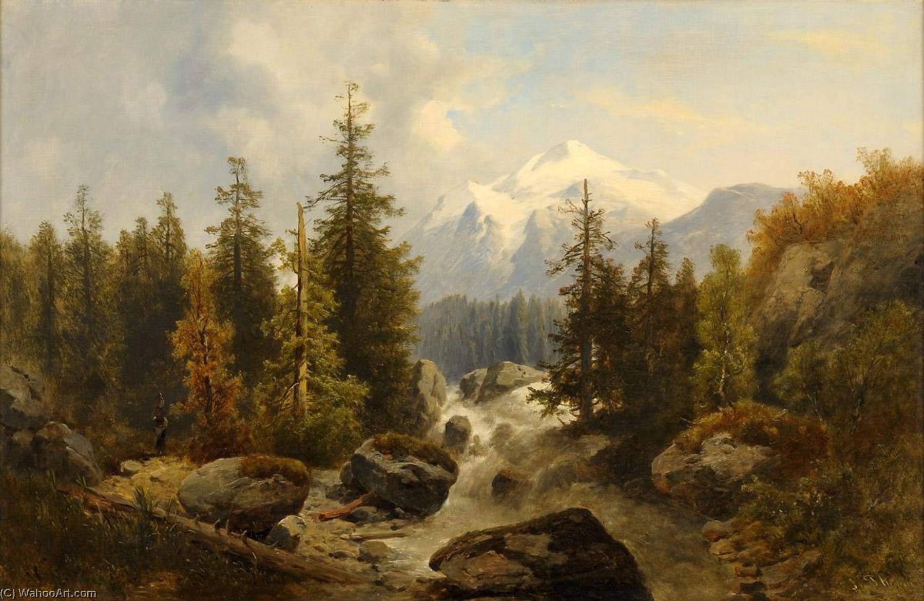 The Mountain Stream — Josef Thoma