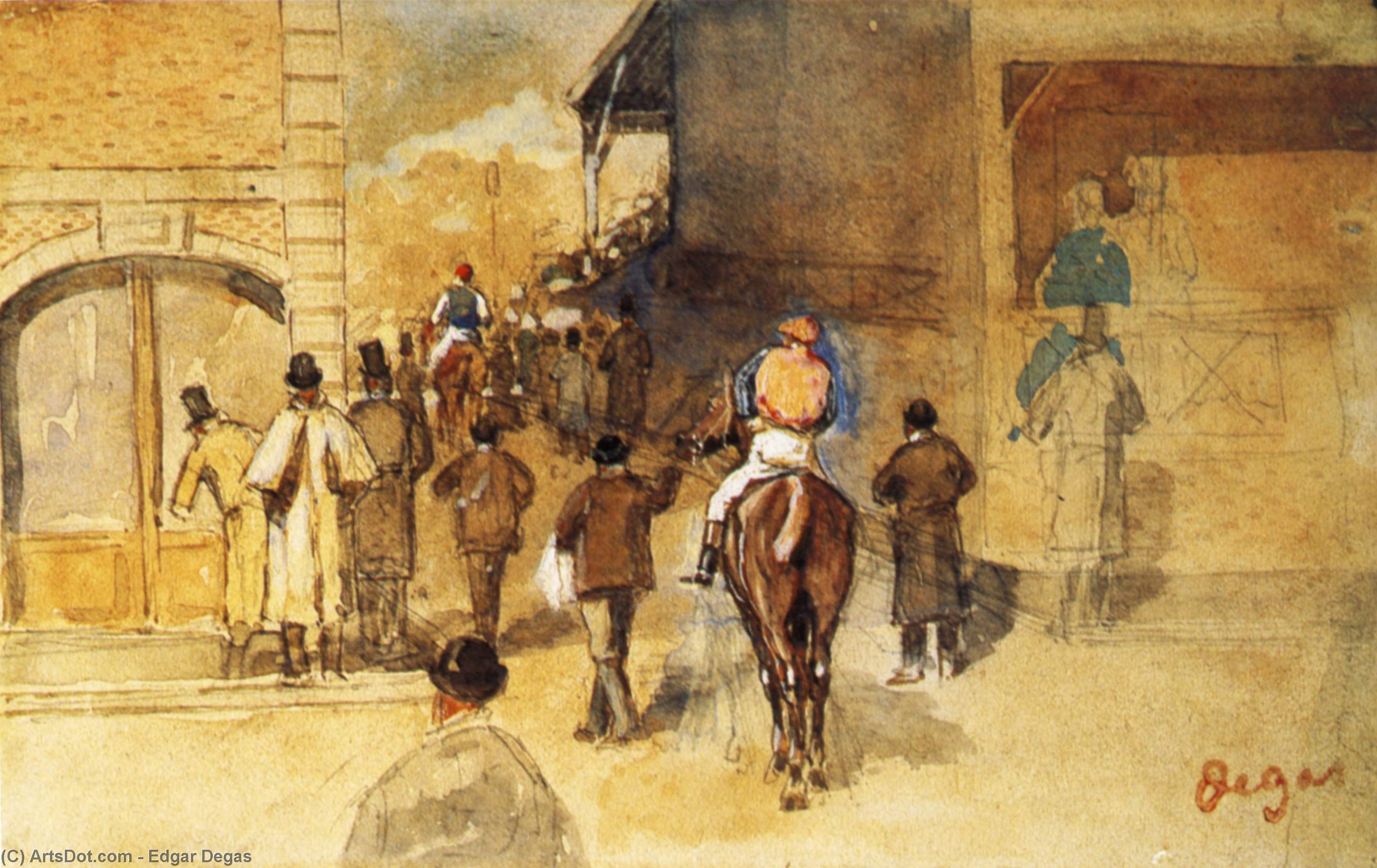 Exit From Weighing — Хилари Жермен Едгар Дегас