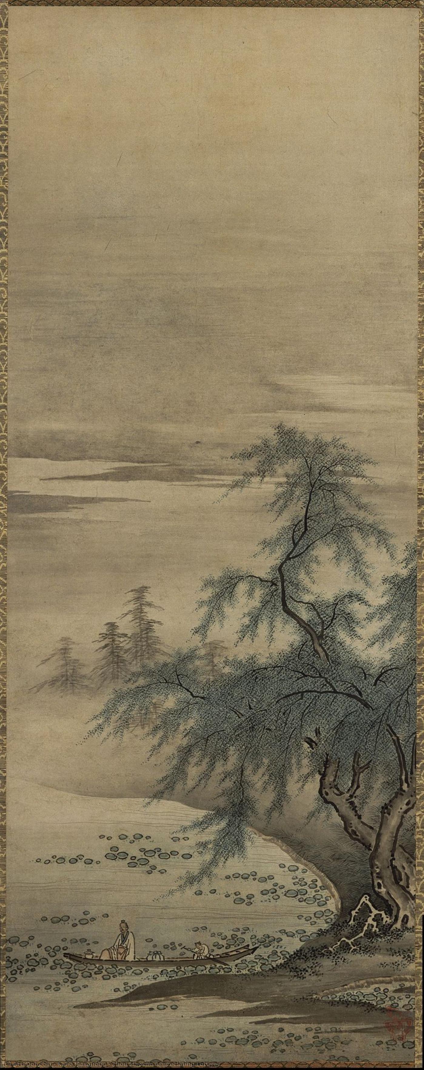 Zhou Maoshu Appreciating Lotuses — Kanō Masanobu