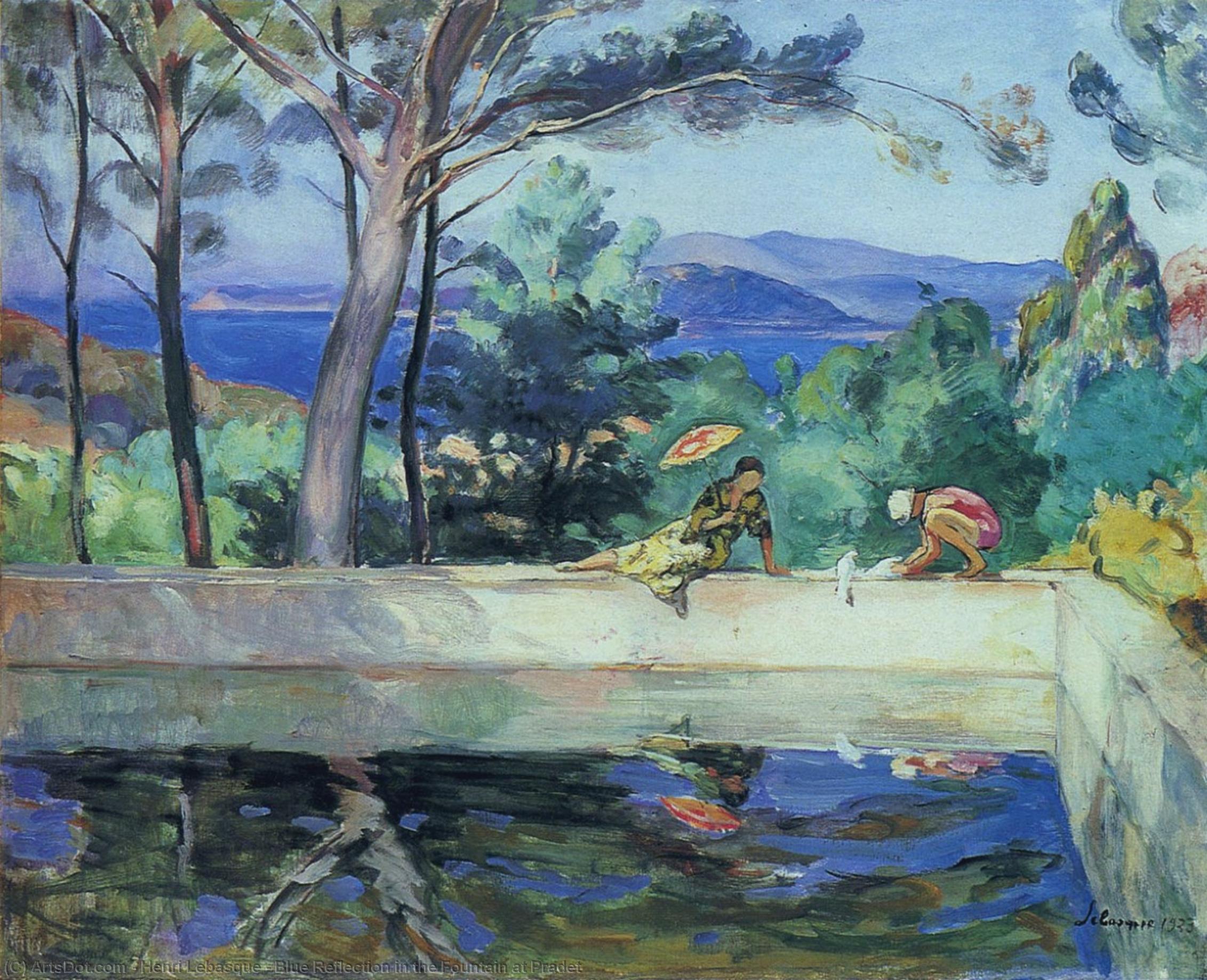 Blue Reflection In The Fountain At Pradet — Henri Lebasque
