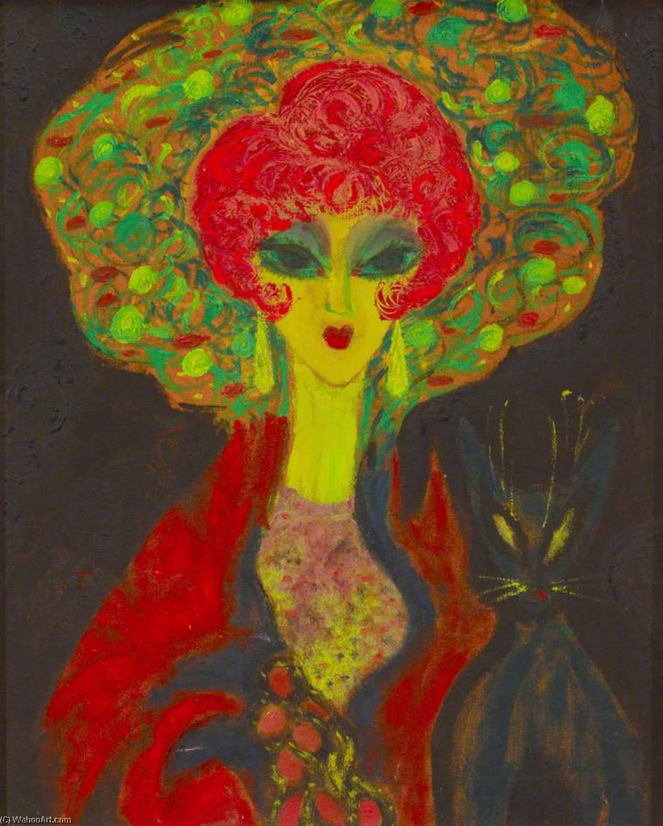Cathy With A Cat — Stanley Lench