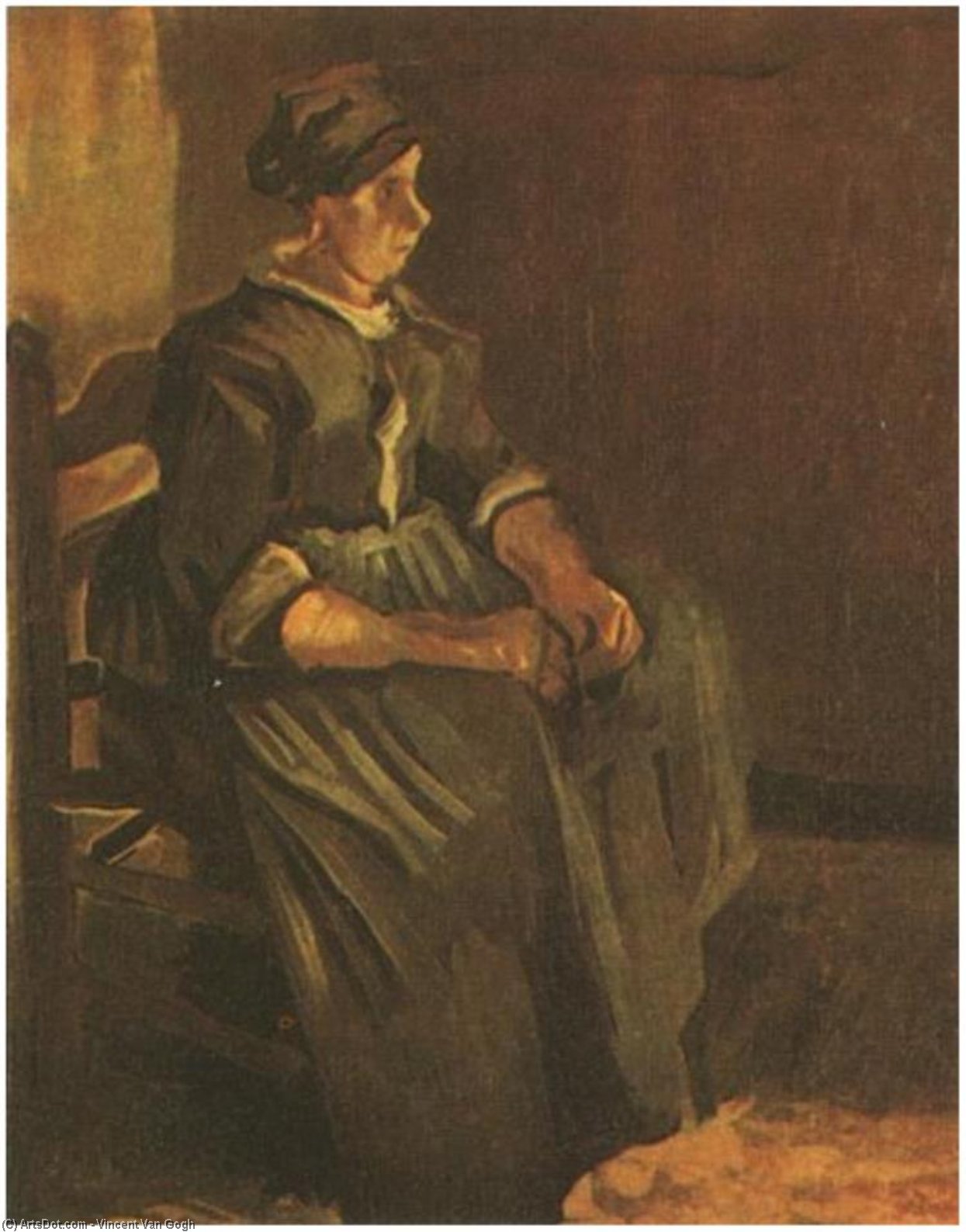 Mujer Campesina Sentada En Una Silla — Vincent Willem Van Gogh