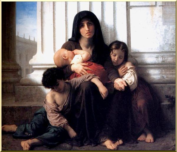 Indigent Family (charity) — William-adolphe Bouguereau